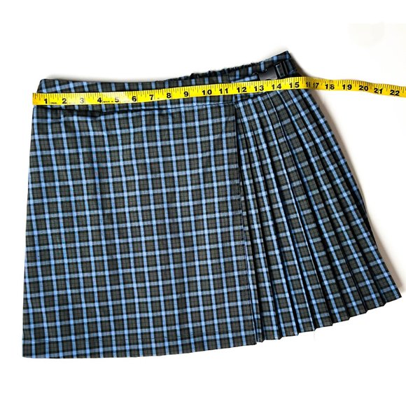 target pleated wrap mini skirt w/buckle detail & elastic waist size M - Picture 5 of 8